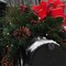 Haute Decor Classic 30-inch Pre-lit Christmas Mailbox Swag with Red Bow, 20 LED Soft White Lights, Outdoor Lighted Mailbox Holiday Decoration